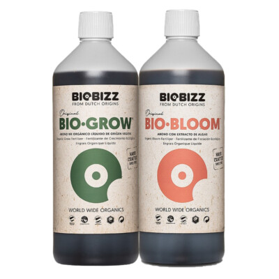 BioBizz Bio-Grow & Bio-Bloom   je 1 Liter Dünger / organisch / Wachstum & Blüte