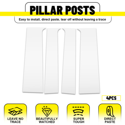 4pcs Chrome Window Pillar Posts Cover Trim For Chevy Colorado/GMC Canyon 15-22