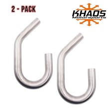 1.5 180 45 Degree Exhaust Elbow Mandrel Bend 304 Stainless Steel 16ga 2 Pack Ss