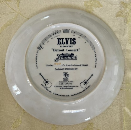 Plato de coleccionista Elvis Presley "Detroit Concert" Royal Orleans con certificado de autenticidad - Imagen 2 de 5