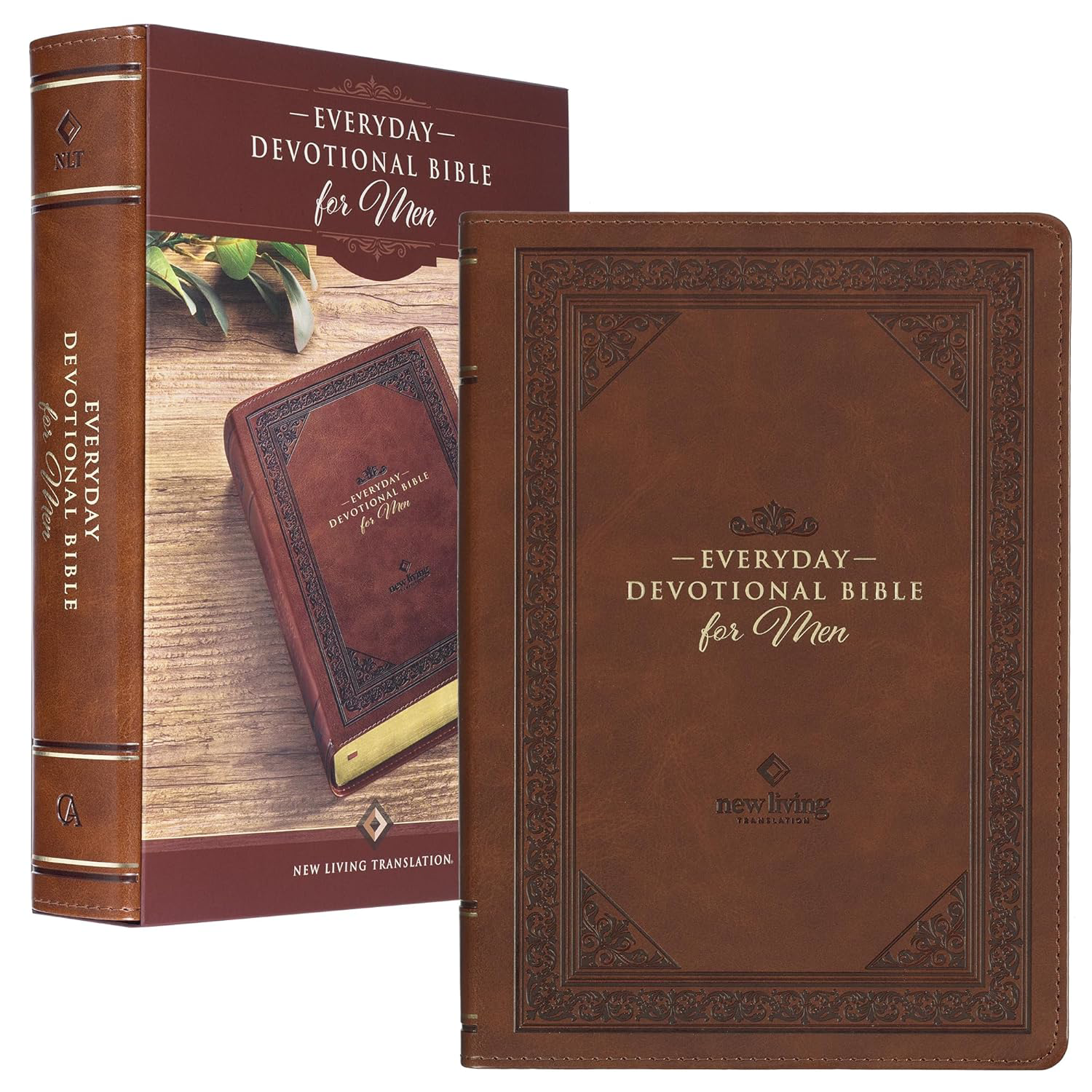 NLT Holy Bible for Men with Devotional Vegan Leather Daily Reading Plan