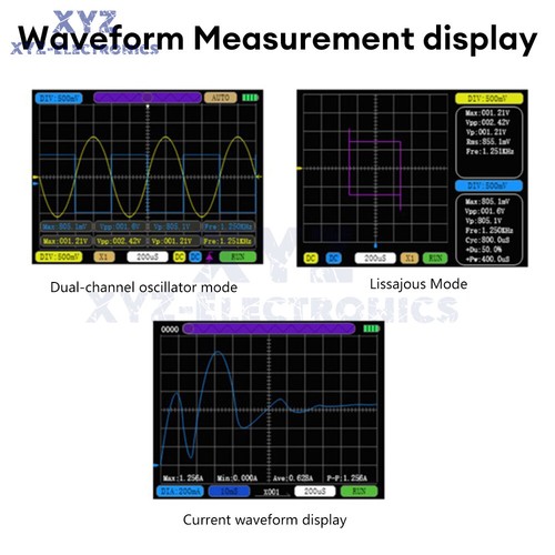 3.2 inch LCD Digital Oscilloscope Bandwidth 10MHZ Dual Channel Signal Generator - Picture 9 of 16