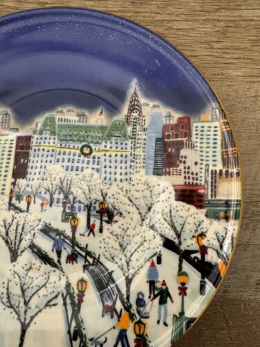 Anthropologie Christmas Holiday Teller GOOD TIDINGS FROM NYC 2023 Keramik - Bild 6 von 11