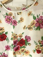 Victoria  s Secret Vintage Gold Label Satin Floral Pullover Sleep Night Shirt M