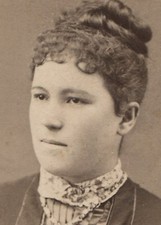 WOMAN FULL FACE, COMPLICATED HAIR STYLE. CDV. CINCINNATI, OHIO. 