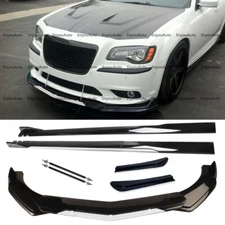 For Chrysler Front Bumper Lip Side Skirt Rear Bumper Lip Strut Rods Black White