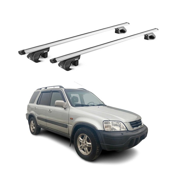 DachträGer GrundtäGer FüR Honda CR-V Mk1 1995-2001 90Kg Alu Silber 2 Tlg Abe-image