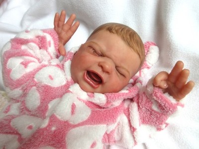 Poor UPSET Reborn Baby Doll-  MARIA- First Cry by SABRINA HERGARTEN