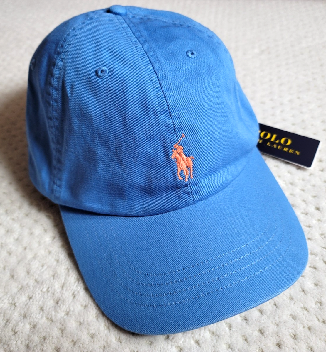 NWT Polo Ralph Lauren Cotton Twill Chino Ball Cap Hat,BLUE ORBIT
