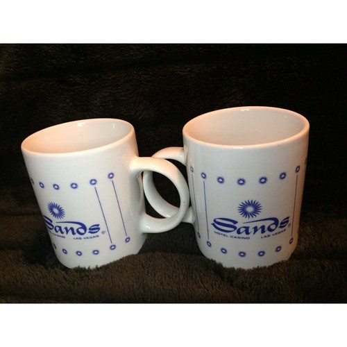 2 Vintage Historic Sands Hotel Casino Las Vegas Mugs Collectible Souvenir Cups - Picture 4 of 8