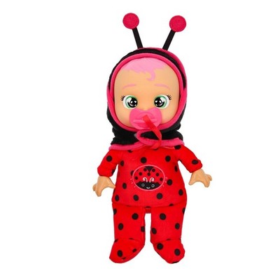 Cry Babies Tiny Cuddles Newborn 10'' Lady Baby Doll Pink Hair/Green Eyes: