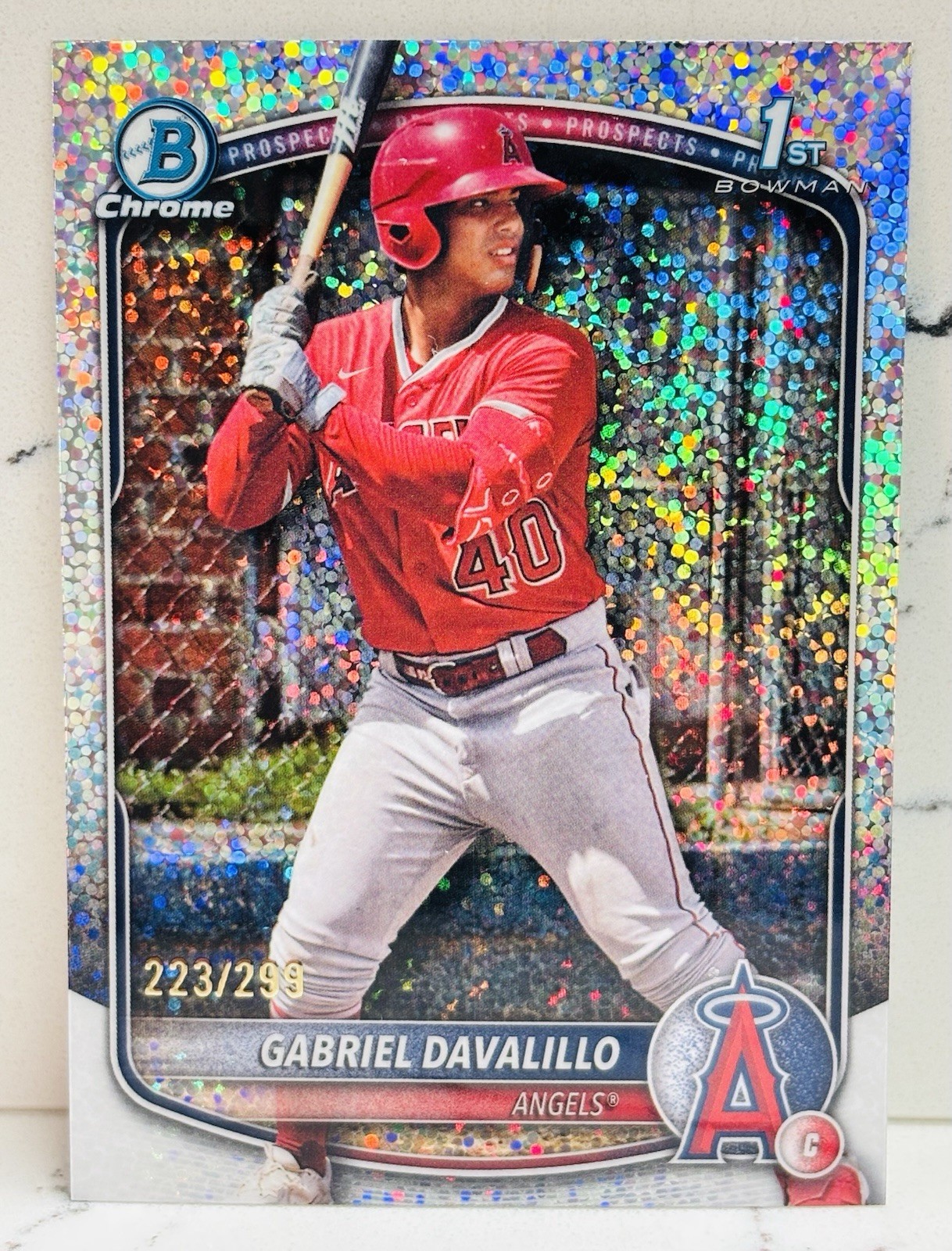 2025 1st Bowman Chrome Gabriel Davalillo /299 Speckle refractor SP #BCP-178