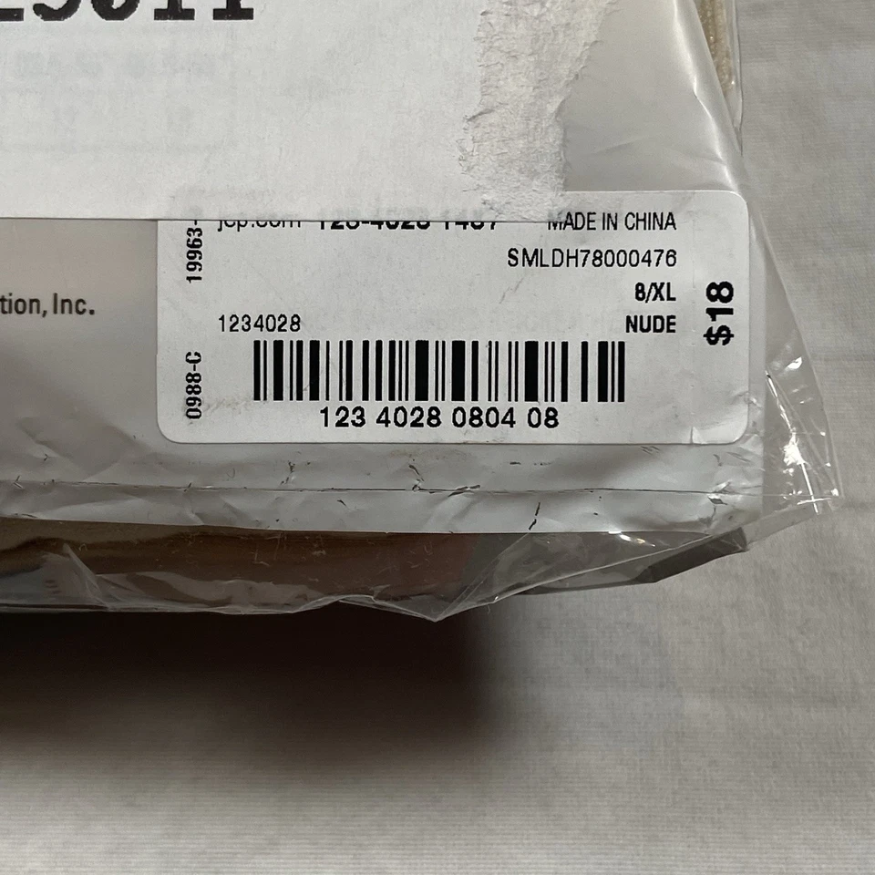 Paquete de 3 calzoncillos de algodón JCPenney pierna elástica talla 8 XL desnudos nuevos Foto 2 de 3