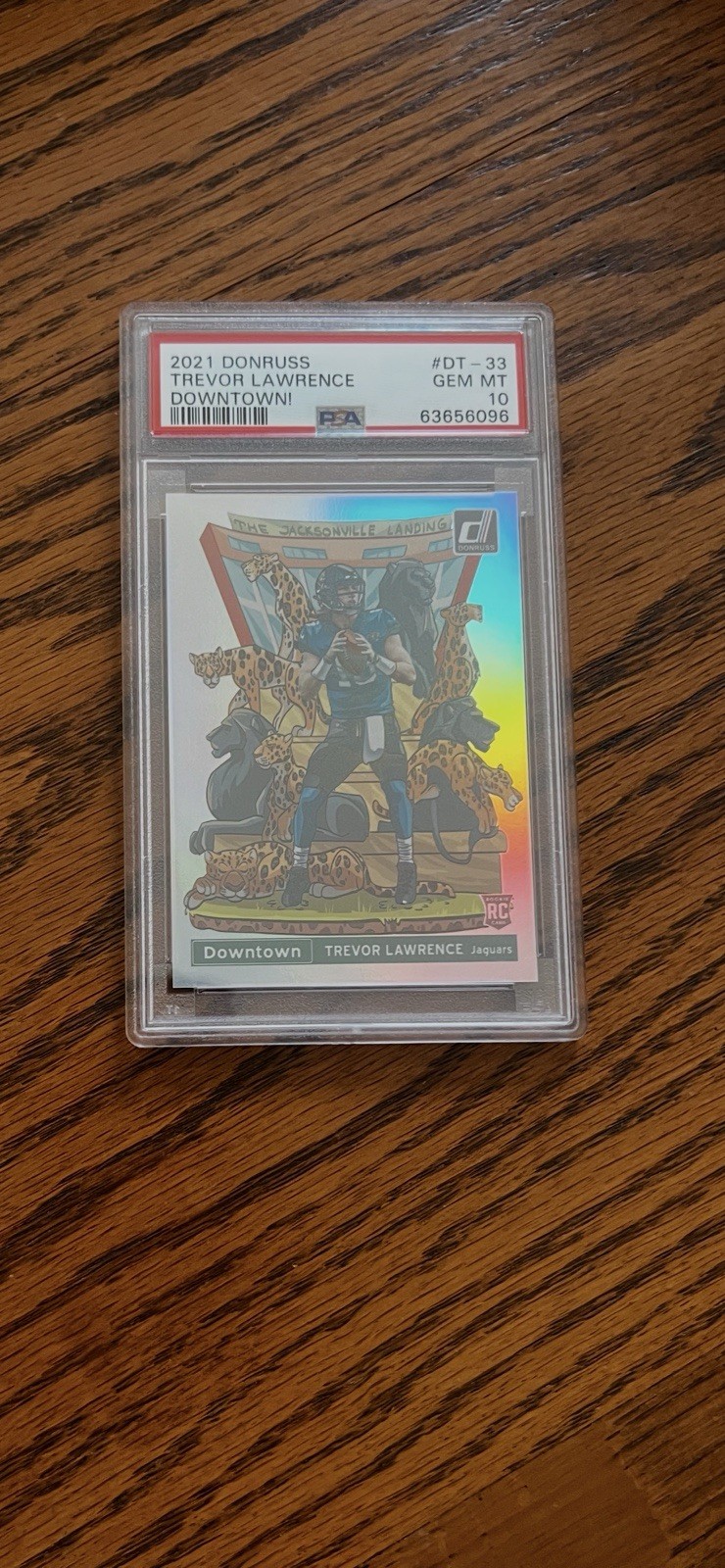 2021 Panini Donruss Football Downtown! Trevor Lawrence RC DT-33 PSA Graded