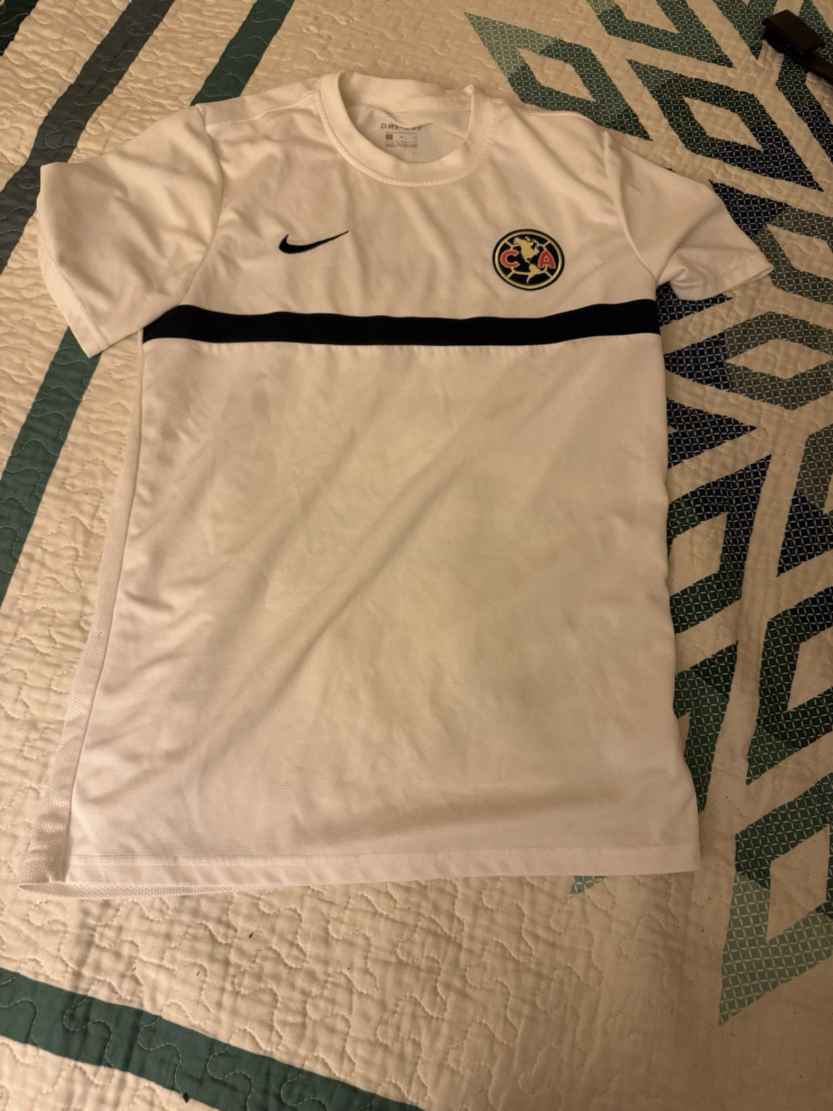 VTG Club America NIKE Soccer Football White Training Jersey Men's Medium