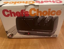 CHEFS CHOICE DIAMOND HONE KNIFE SHARPENER MODEL #313 USA NEW IN BOX