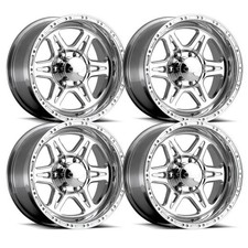 Set-4 Raceline Renegade 6 Polished 17x9 6x5.5 0mm Wheels Rims 17 Inch