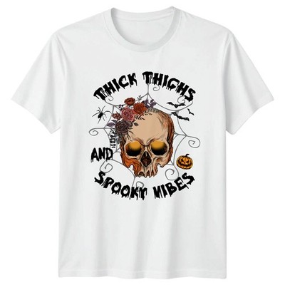 Dicke Oberschenkel und gruseliges Damen T-Shirt Gothic Ästhetik Halloween Geschenk für Sie