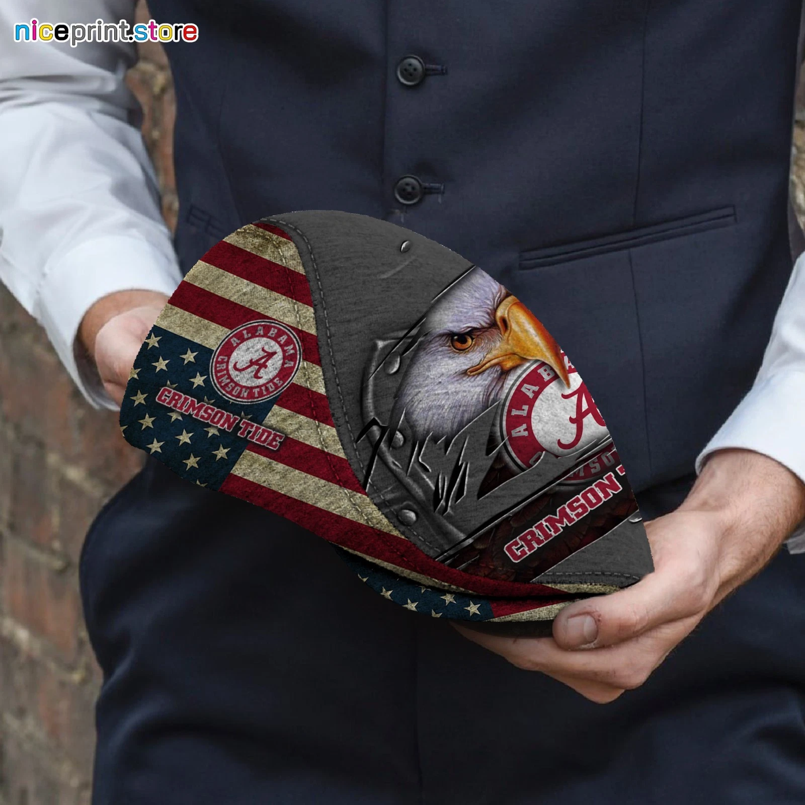 Albm Team Crimson Tide Jeff Cap NCAA Driver Cap NCAA Golf Cap NCAA Flat Cap