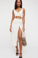 Chic Zaful Cutout Cream Button-DetailDress, Size M, NWT