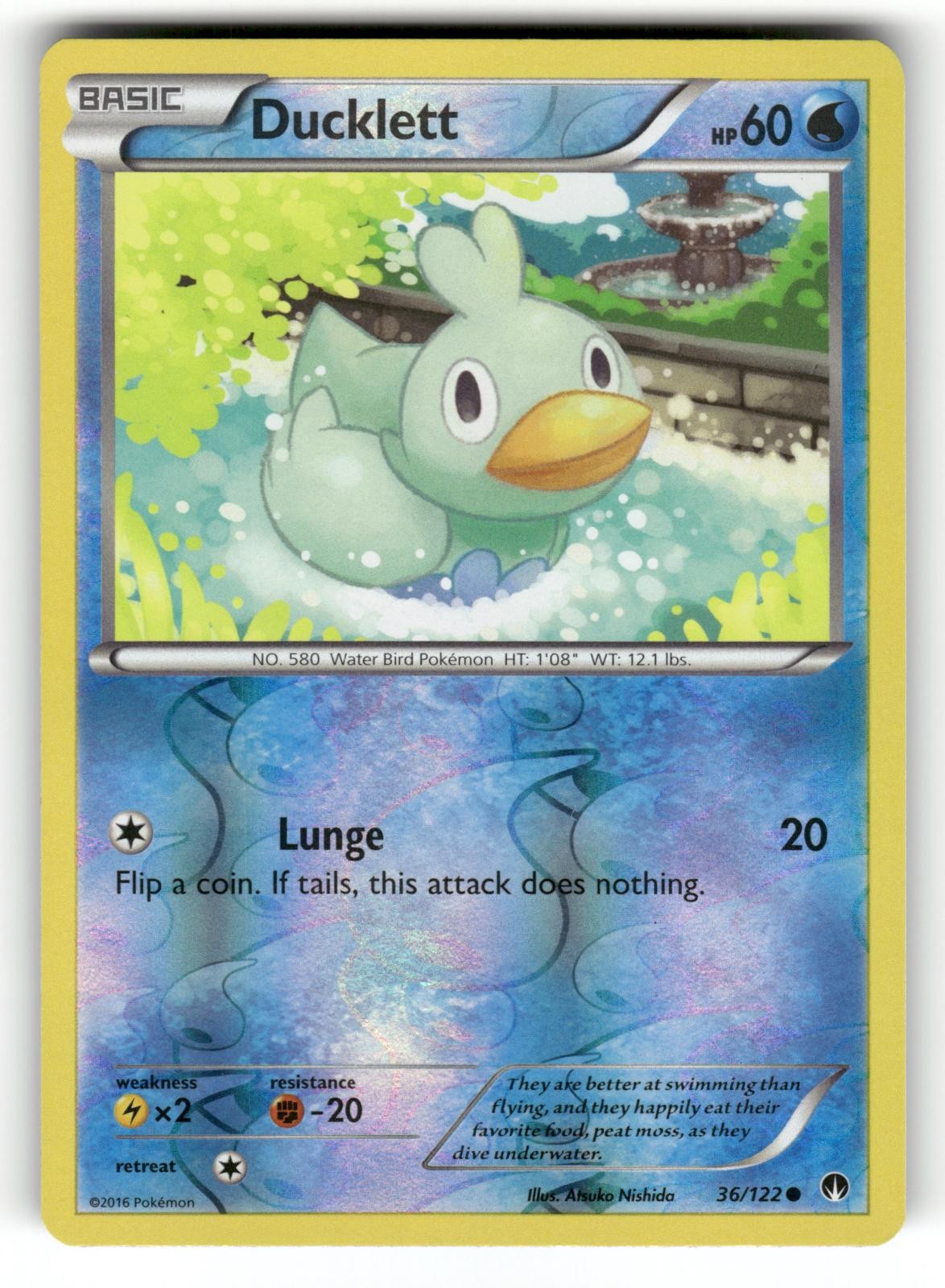Ducklett LP 36/122 Reverse Holo BREAKpoint Pokemon Common