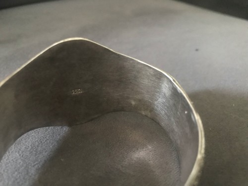 Rare Vintage Art Nouveau Victorian 925 Sterling Silver Victorian Cuff Bracelet - Picture 6 of 12