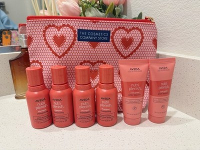 AVEDA Nutriplenish Deep Moisture Shampoo 50ml x4 + Curl Gelee 40ml x2 Set + Bag