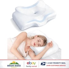 Ergonomic Cervical Pillow for Neck Pain Relief with Adjustable Memory Foam
