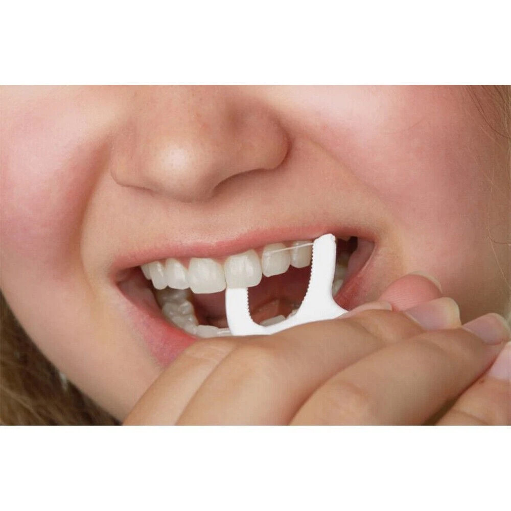 ORAL FUSION DENTAL FLOSS TOOTH CLEANING PICK MINT 150 EACH PACK SINGLE -  WHITE