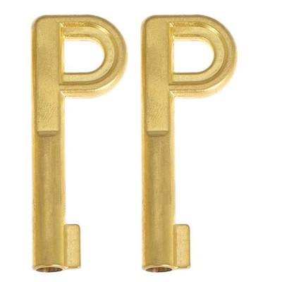 TTK-225,P Key,for Self Lock Pedestal Lock,Brass,Gold,2 Count