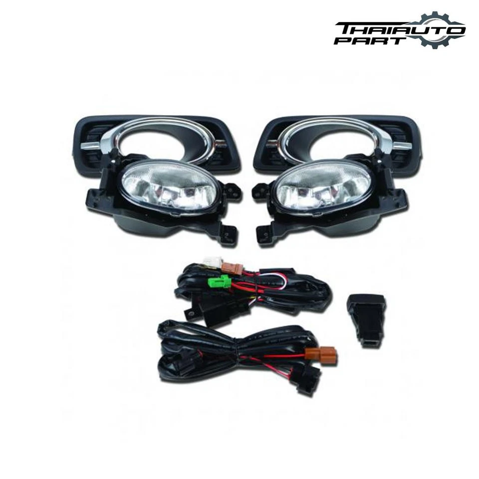 For Honda City GM Sedan 2008-2013 Set Fog Lamp Spot Light W/Bulbs Halogen - Image 2 of 4
