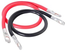 4 AWG Battery Cable 24-Inch Battery Inverter Cables Set All Copper 4 AWG-2 FT