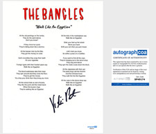 Vicki Peterson 'The Bangles' Signed Lyric Sheet 'Walk Like An Egyptian' ACOA