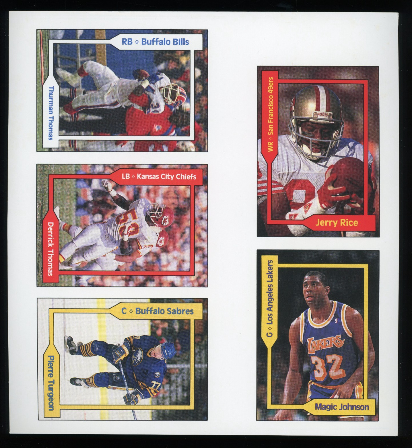 1991 SCD Pocket Price Guide UNCUT/UNUSED Magic Johnson/Rice/Thomas/Turgeon +