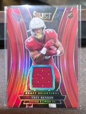 2024 Panini Select - Draft Selection Memorabilia Trey Benson #DSM-TBN Red Prizm