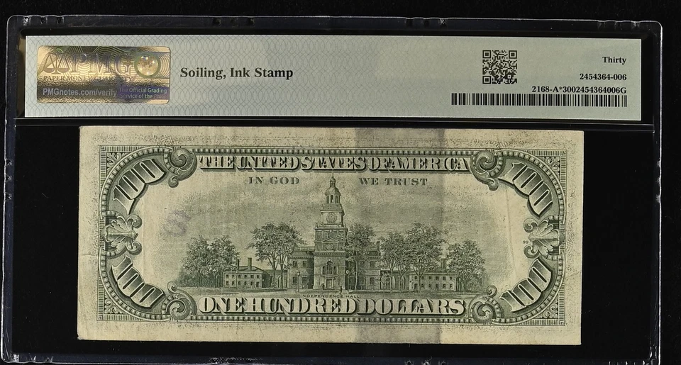 1977 100$ Dollar FRN 2168-A* Star Note Federal Reserve Note Boston PMG Graded - Image 2 of 2
