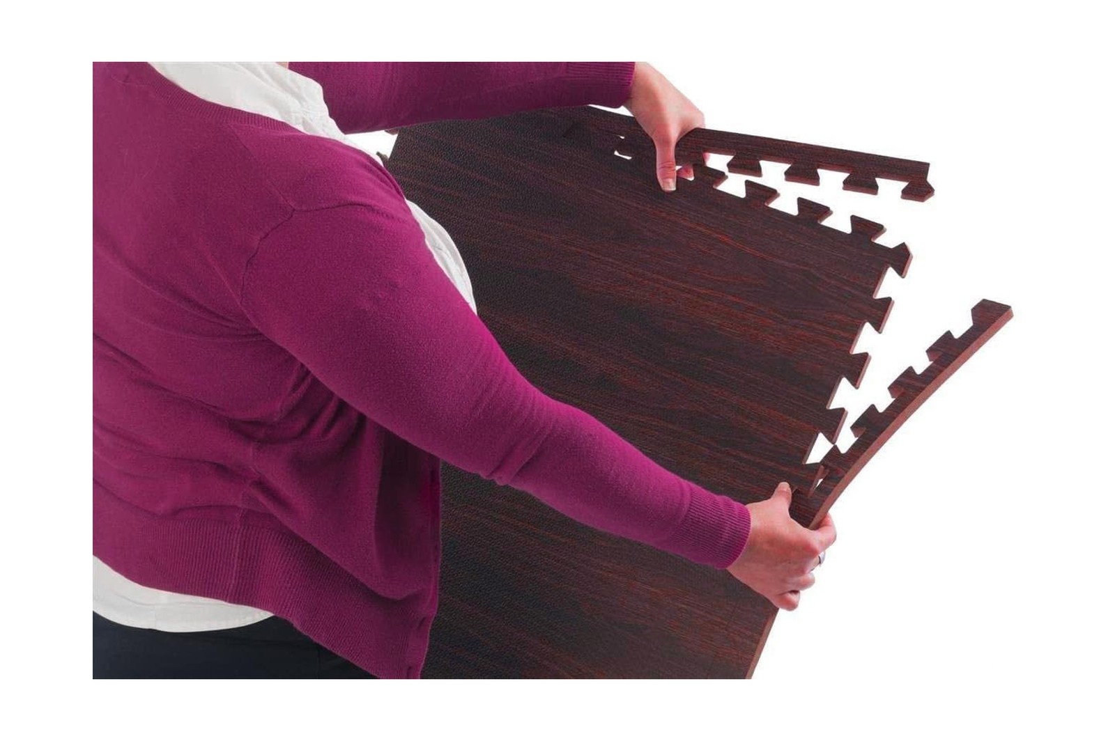 Home Aesthetics 100 Sq. Ft 3/8 Inch Thick Printed Foam Tiles Interlocking Foa...