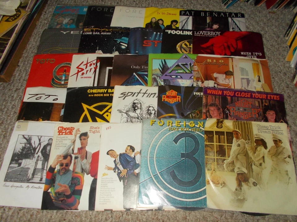LOT OF 50 ORG ROCK 45 FOREIGNER, STYX, CHEAP TRICK, REO SPEEDWAGON, LOVERBOY - Image 2 of 2