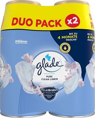 Glade Automatic Spray Refill Pure Clean Linen 2x269ml Room Fragrance Breeze 2-Pa