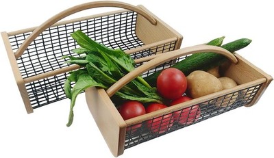 2pcs Garden Hod Harvest Basket, Durable Wooden Gardening, Supply Suitable For