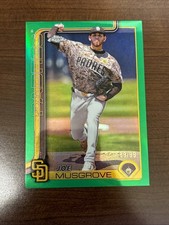 🔥 2025 Topps Chrome #55 Joe Musgrove Green Refractors #/99