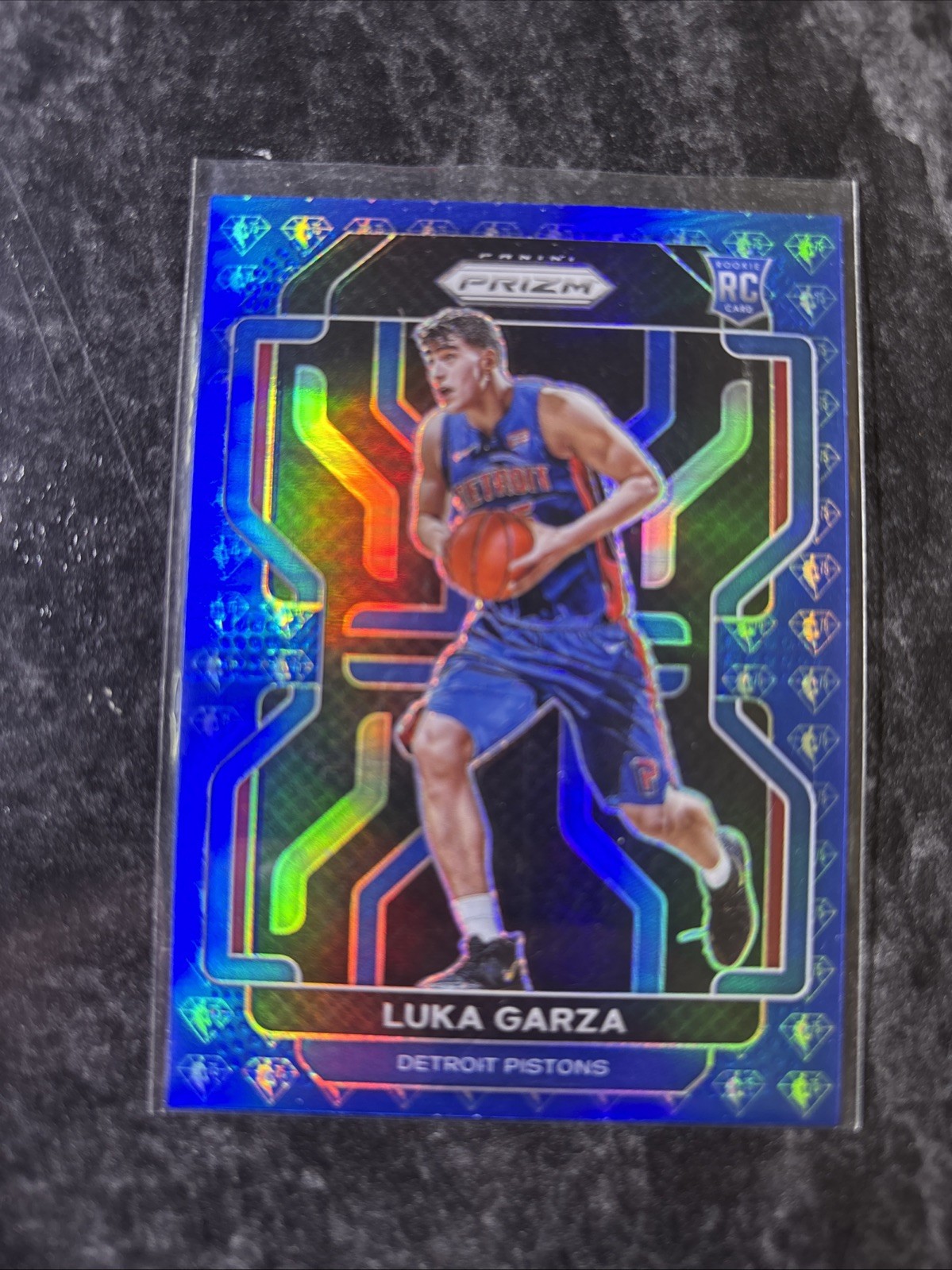 2021-22 NBA Panini Prizm LUKA GARZA 75th Anniversary Blue Diamond ROOKIE RC #303