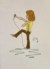 JOHN ENTWISTLE Signed Drawing Print - Roger Daltrey of THE WHO - 10"x6" reprint