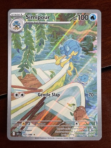 Pokemon Black Bolt Simipour 102/086 Illustration Rare Holo