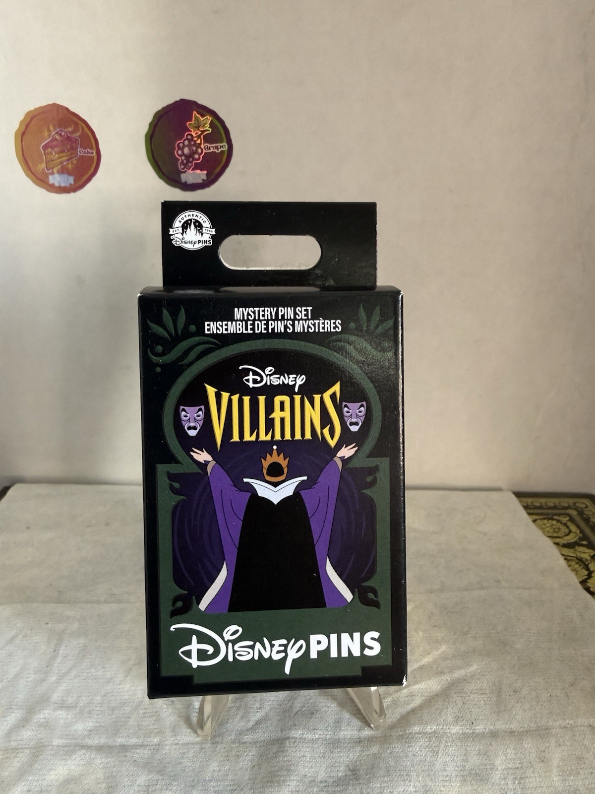 2024 Disney Parks - SEALED Disney Villains Mystery Pin Set (1 Box, 2 Pins)