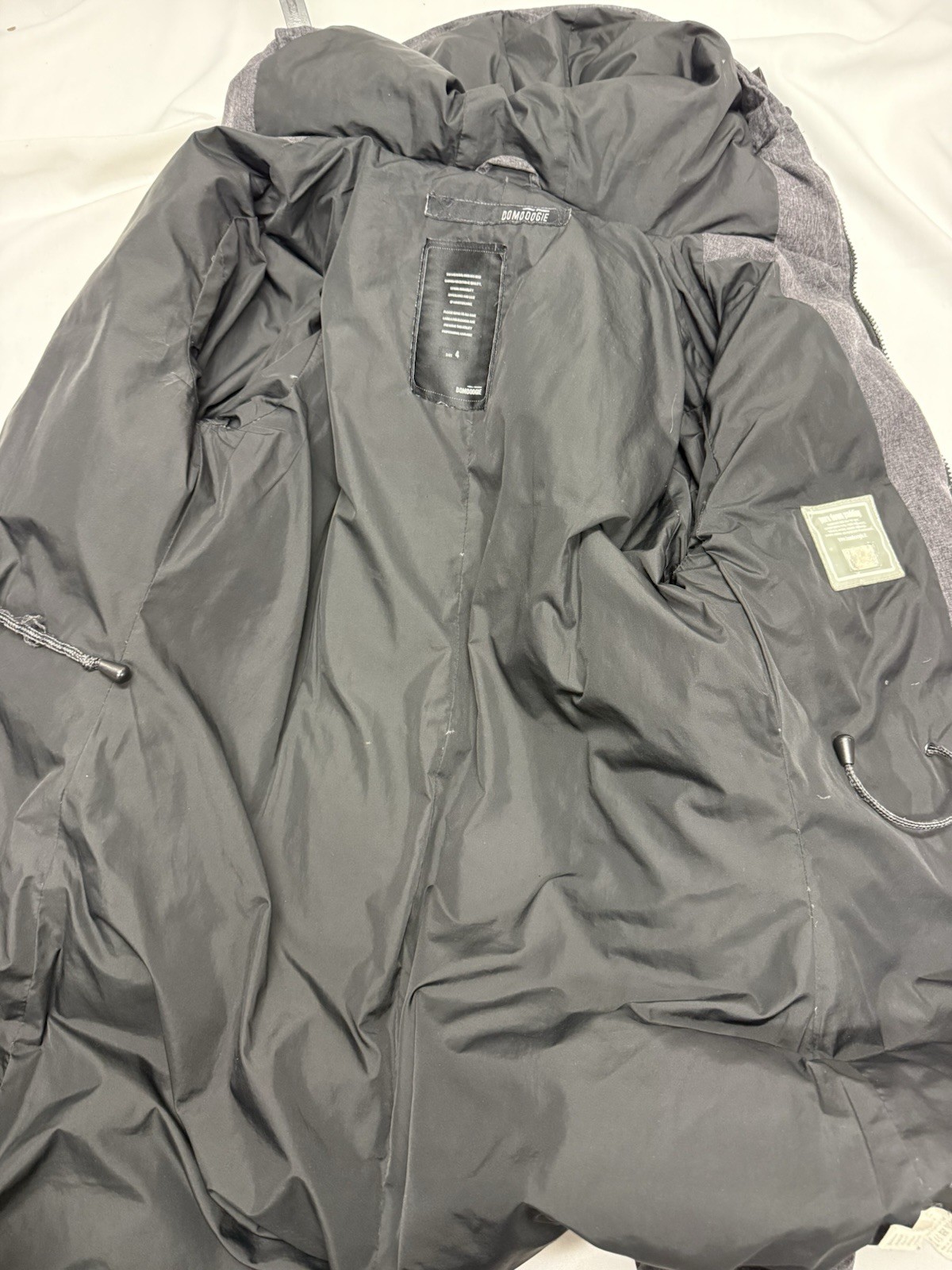 Bomboogie Gray Down Jacket Mid Length Hooded  Coa… - image 18