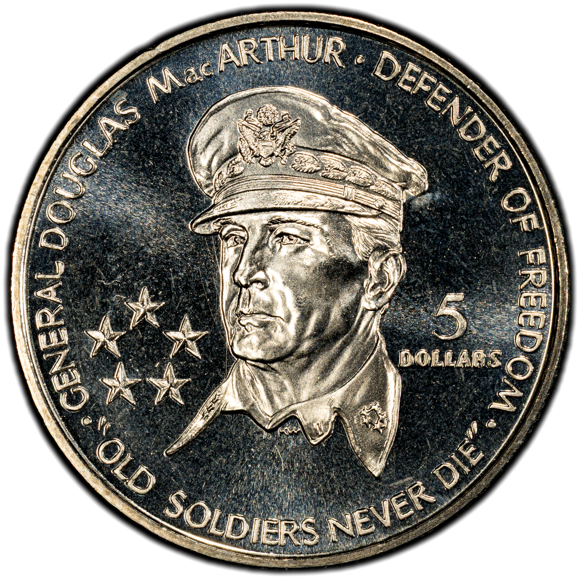 1989 NIUE General Douglas MacArthur $5 Dollar Copper-Nickel Coin