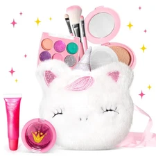 ULOVEME Kids Real Makeup Kit for Little Girls - Real, Non Toxic, Washable Mak...