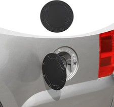 Black Fuel Filler Door Gas Tank Cap Cover Tri...