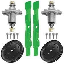 Spindle  Blade w/ Pulley for John Deere X145 X127 S100 E100 E110 E120 42" 2x